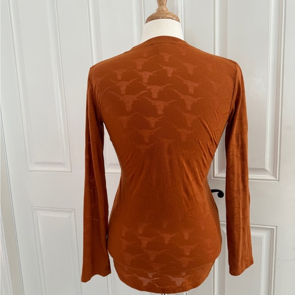 Texas Longhorn Women's Bundle -Long Sleeve Burn out Top, bracelet and ring - Picture 4 of 13